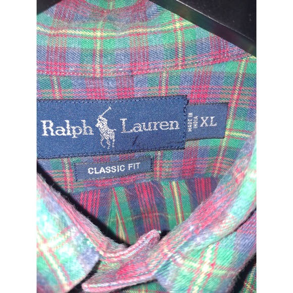 Ralph Lauren Classic Fit Colorful Plaid Button Up Shirt Size XL - Picture 3 of 5